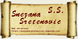 Snežana Sretenović vizit kartica
